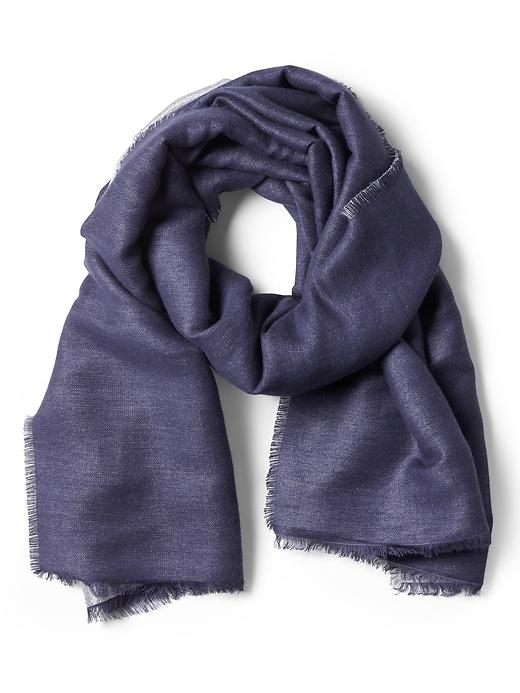 Banana Republic Womens Reversible Rectangular Scarf Dark Denim Size One Size