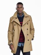 Banana Republic Mens Double Breasted Trench Coat Size L Tall - Acorn