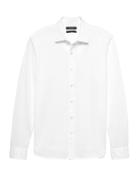 Banana Republic Mens Grant Slim-fit Performance Knit Textured Shirt Optic White Size Xs