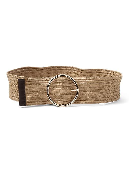Banana Republic Womens Straw Elastic Belt - Natural
