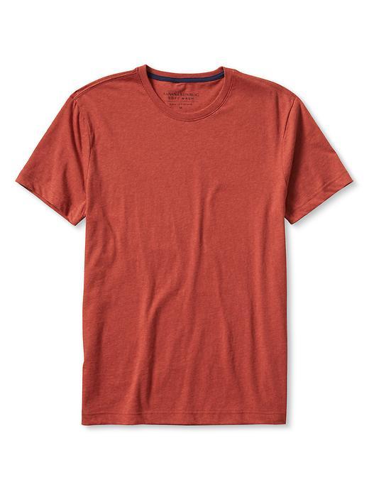 Banana Republic Mens Soft Wash Tee Size L Tall - Orange Heather