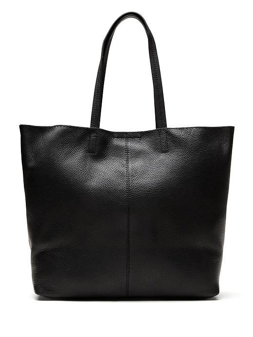 Banana Republic Leather Slouchy Tote Size One Size - Black
