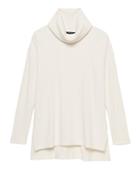 Banana Republic Womens Cozy Ribbed Turtleneck T-shirt White Size Xxl