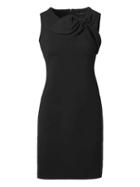 Banana Republic Womens Bow Neck Ponte Sheath Dress - Black