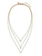 Banana Republic Mixed Shapes Built In Necklace - Gold