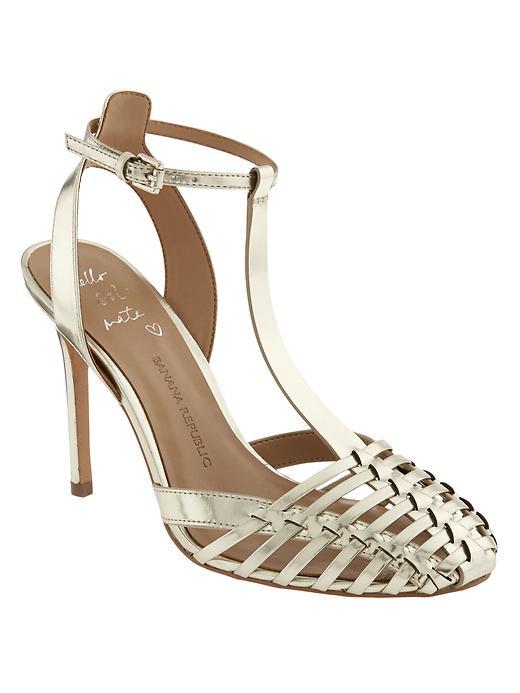 Banana Republic Vienna Heeled Sandal Size 9 - Pale Gold