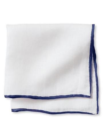 Banana Republic Piped Linen Pocket Square