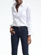 Banana Republic Womens Riley Fit Tailored Stretch Shirt - White