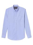 Banana Republic Mens Camden Standard Fit Custom Wash Dot Shirt - Caribbean Cruise