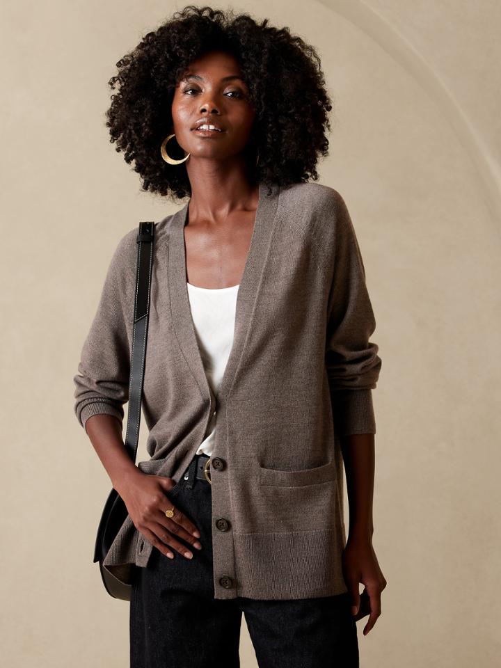 Petite Ciana Oversized Merino Cardigan