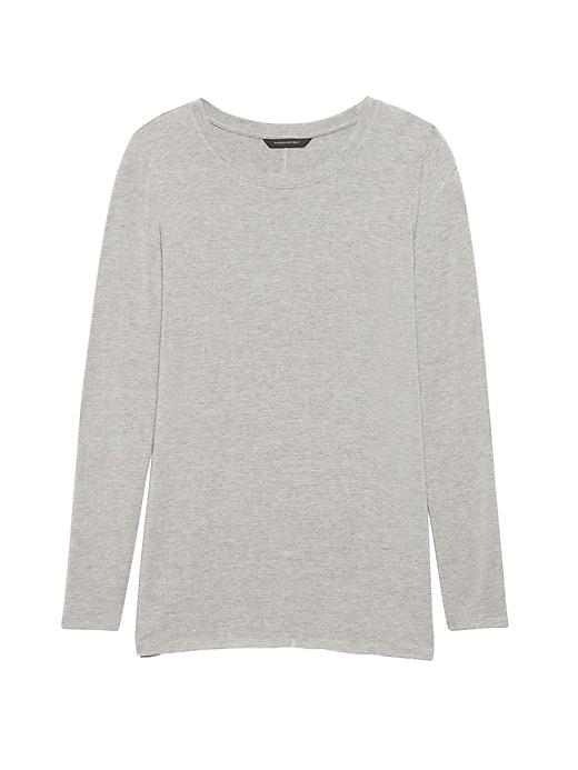 Banana Republic Womens Soft Stretch Tunic T-shirt Heather Gray Size S