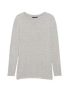Banana Republic Womens Soft Stretch Tunic T-shirt Heather Gray Size S