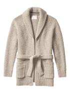 Banana Republic Mens Heritage Italian Wool Blend Open Cardigan Jacket - Sand