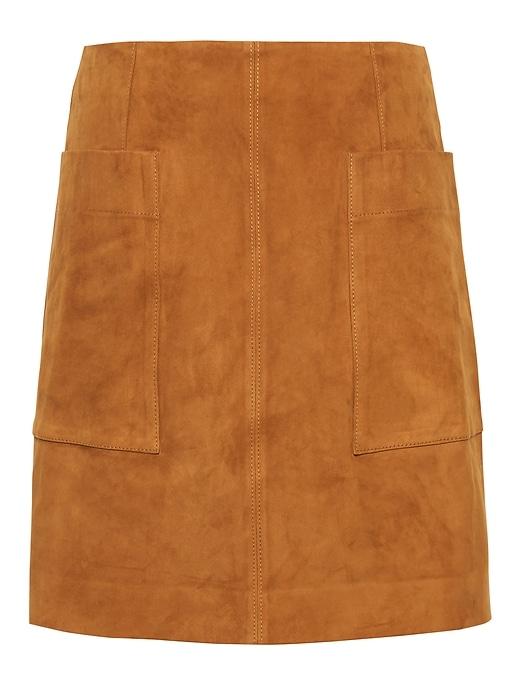 Banana Republic Womens Stretch-suede Mini Skirt Medium Brown Size 20