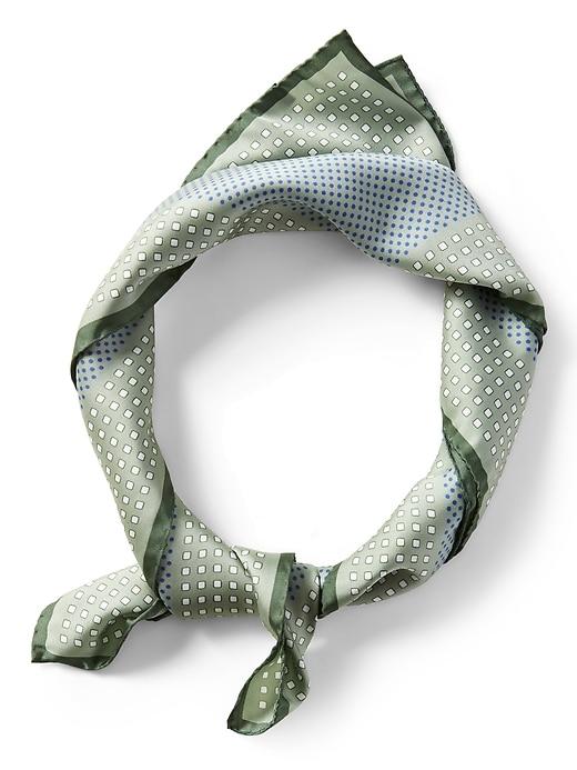 Banana Republic Womens Multi Geo Medium Square Scarf Cardon Green Size One Size