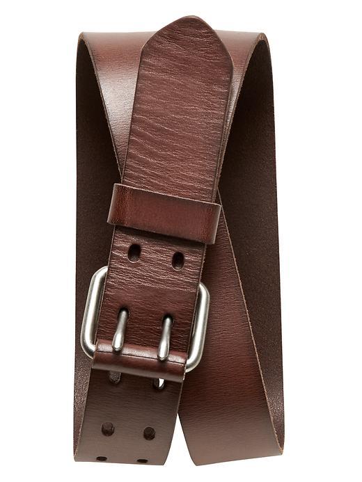 Banana Republic Mens Double Prong Belt Size 30 - Brown
