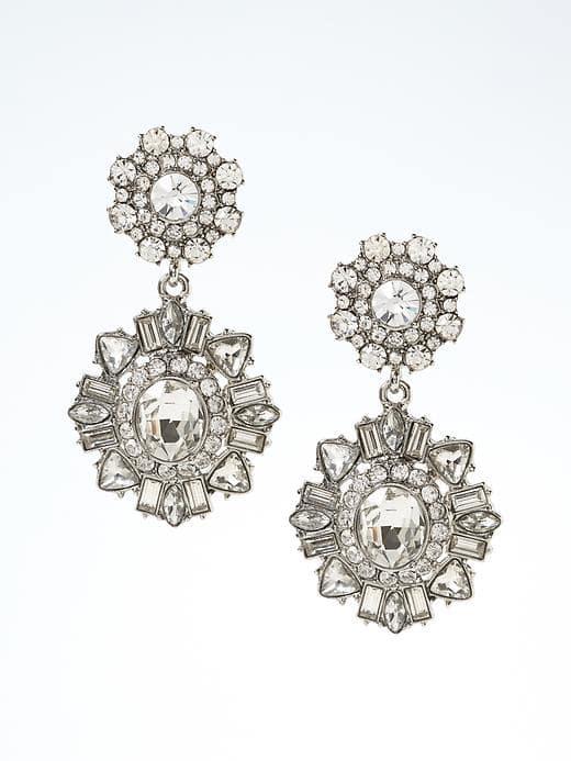 Banana Republic Crystal Flower Earring - Crystal