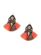 Banana Republic Mixed Media Drop Earring Size One Size - Neon Coral