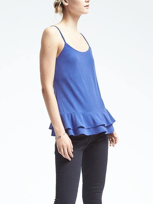 Banana Republic Womens Peplum Cami - Royal Blue