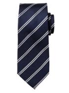 Banana Republic Mens Double-stripe Nanotex Tie Navy Size One Size