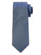 Banana Republic Mens Geo Weave Silk Nanotex Tie Bell Blue Size One Size