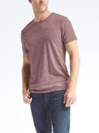 Banana Republic Mens Soft Wash Tee - Maroon Heather