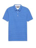 Banana Republic Mens Don';t-sweat-it Stripe Polo Shirt Damselfish Blue Size S