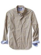 Banana Republic Mens Camden Fit Custom 078 Wash Yellow Gingham Shirt Size L Tall - Radiance