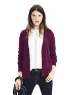 Banana Republic Womens Italian Wool Cashmere Pocket Cardigan Size Xxs - Berry Paradise