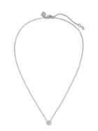 Banana Republic Womens Pave Circle Pendant Necklace Silver Size One Size
