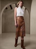 Br Archives Leather Walking Skirt