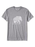 Banana Republic Faded Paint Stripe Elephant Graphic Tee