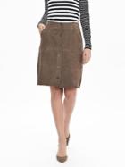 Banana Republic Womens Suede Button Front Skirt Size 0 - Botanical Green