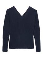Banana Republic Womens Japan Online Exclusive Reversible V-neck Sweater Navy Blue Size L