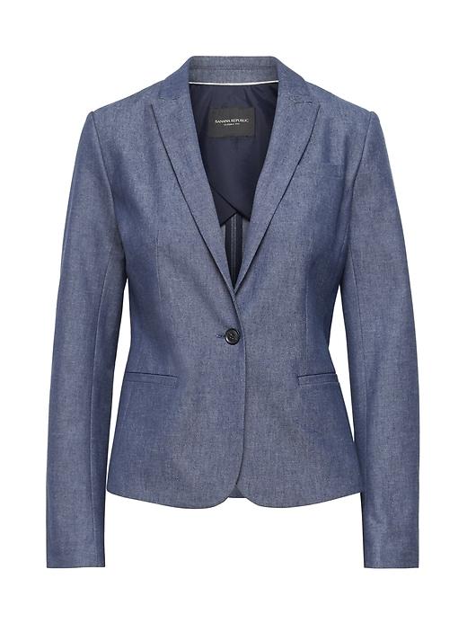 Banana Republic Classic-fit Chambray Blazer