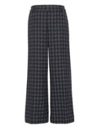 Banana Republic Womens Japan Online Exclusive Blake Wide Leg-fit Cropped Gingham Pant Navy Blue Size 4