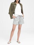 Banana Republic Womens Soft Linen-cotton 5 Pull-on Short Gray Size 2