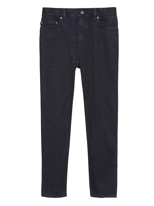 Banana Republic Mens Athletic Tapered Cropped Rapid Movement Denim Jean Rinse Size 35w