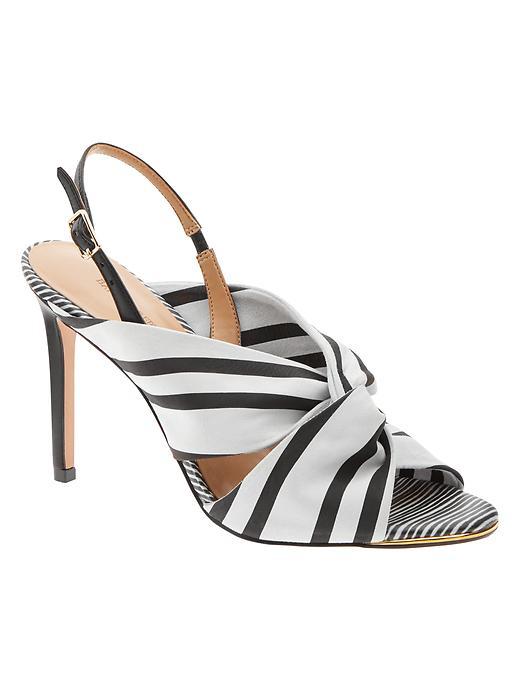 Banana Republic Jessa Open Toe Slingback Size 10 - Black/white