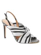 Banana Republic Jessa Open Toe Slingback Size 10 - Black/white