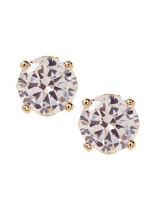 Banana Republic Oversized Cubic Zirconia Stud Earring Size One Size - Gold