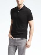 Banana Republic Mens Slim Luxury Touch Polo - Black