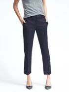Banana Republic Avery Fit Dot Jacquard Crop - Navy Combo