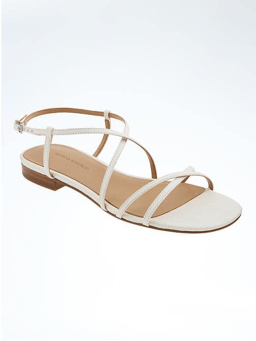 Banana Republic Crisscross Sandal - White