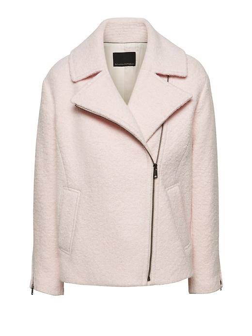 Banana Republic Wool-blend Cocoon Moto Jacket