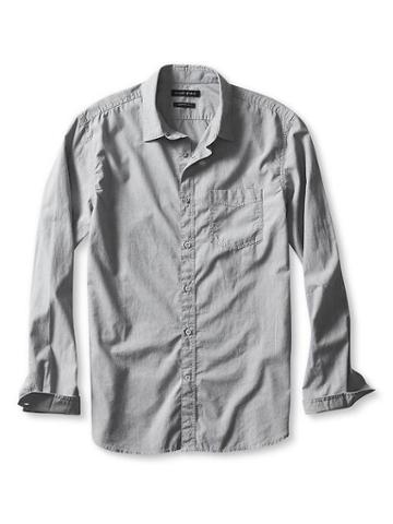 Banana Republic Grant Fit Textured Shirt Size L Tall - Dark Charcoal