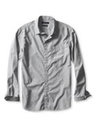 Banana Republic Grant Fit Textured Shirt Size L Tall - Dark Charcoal