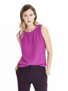 Banana Republic Womens Twisted Knot Top Size L - Prestine Purple