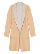 Banana Republic Womens Petite Reversible Shawl Collar Coat Camel & Heather Gray Size Xs