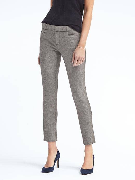 Banana Republic Womens Sloan Fit Charcoal Pant - Charcoal